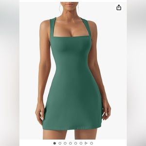 2/$30 Quinsen square neck green tennis dress size 8 new